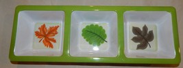 Leaves Divided Serving Tray Melamine 14.75&quot; L X 5&quot; W - £5.80 GBP