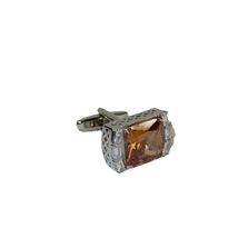 Men J.Valintin Cufflinks With Bold Stones Plated Gold Vito Rofolo V45-1 image 2