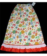 VTG Her Majesty Quilted Calico Crayon Look Ruffled Bottom Long Skirt Gir... - $94.35 CAD