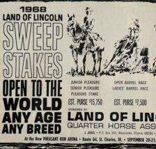 1968 Land Of Lincoln Quarter Horse Show Advertisement Illinois Arena Fai... - $464.80 MXN 1968 Land Of Lincoln Quarter Horse Show Advertisement Illinois Arena Fai... - $464.80 MXN