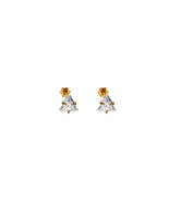 22ct Yellow Gold &amp; Cubic Zirconia Children&#39;s Stud Earrings 3.0/3.5/4.5MM - $185.32 CAD+