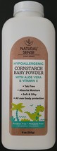 Baby Powder Pure Cornstarch Hypoallergenic w Aloe &amp; Vitamin E  9oz - £3.10 GBP