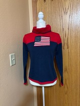 KB Collections Ladies Large Sweater with American Flag on front NWOT - $42.18 CAD