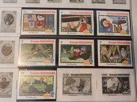 Set of 7 Disney Stamps 1982 Christmas The Rescuers from Grenada, MNH - $14.24