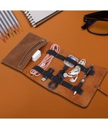 Cable Organizer,Travel Organizer Electronics Organizer,Leather Charge Or... - £31.87 GBP