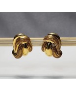 Vintage Avon Gold-tone Glitter Enamel Swirl Earrings Pierced Costume Jew... - £15.64 GBP