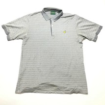 Bobby Jones Collection Masters Polo Shirt Mens L Gray Patterned Collared... - £17.92 GBP