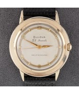 Bulova 10k Roulé Plaqué Or à Remontage Automatique Homme Watch W / Cuir ... - €552,44 EUR