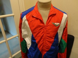 PONY Multi-Color Colorblock Windbreaker Nylon Full Zip Jacket Adult M Rare - $34.24