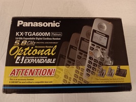 Panasonic KX-TGA600M 5.8 GHz Accessory Expandable System Handset Platinum Color  - £39.95 GBP