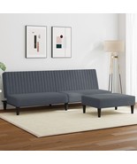 vidaXL Sofa Set Dark Grey Velvet (100% polyester) Standard - $721.59 CAD