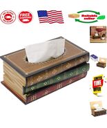 Vintage-Style Painted Wooden Tissue Holder - Retro Decoration for Home - $737.21 MXN