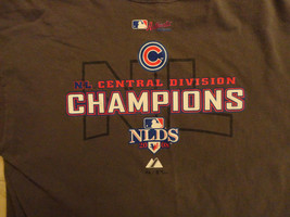 MAJESTIC DRK GRAY Chicago Cubs MLB 2008 CENTRAL DIV CHAMPS XL T SHIRT FR... - $15.55