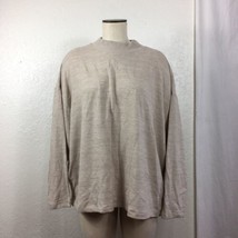 H&amp;M Pullover Sweater Womens XL Beige Knit Pullover Long Sleeves Crew Nec... - £19.77 GBP