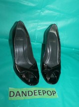 Stuart Weitzman Black Patent Leather Peep Toe Heels BW04169 Women&#39;s 6.5M - £51.43 GBP