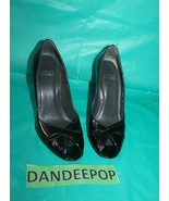 Stuart Weitzman Black Patent Leather Peep Toe Heels BW04169 Women&#39;s 6.5M - £50.63 GBP
