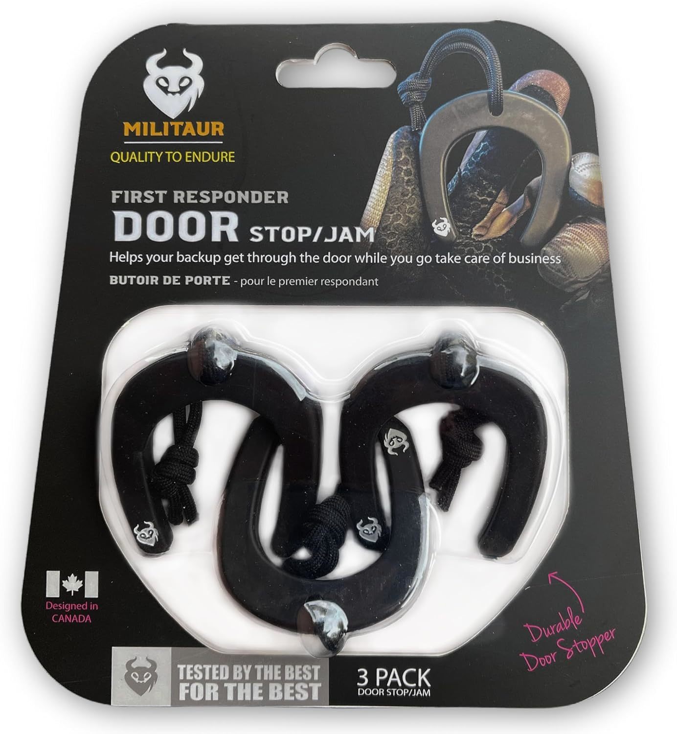 First Responder Door Stop Black (3 Pack) – Molle Compatible,, Firefighters - $40.93