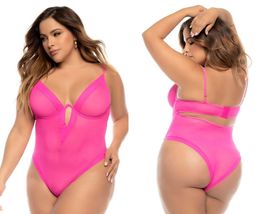 Mapale 8832X Debra Bodysuit Plus Color Hot Pink - £36.78 GBP