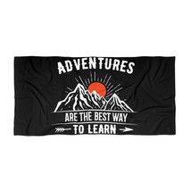 Luxurious and Personalized Beach Towel with Motivational Quote | Adventures Are  - £29.64 GBP+