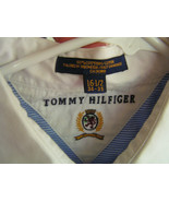 Tommy Hilfiger Men&#39;s 16 1/2 Blue &amp; White Long Sleeve Classy Dress Shirt - £8.89 GBP
