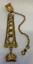 Gold Filled Pocket Watch Fob 21.82g Fine Jewelry 8.75&quot; Curb Link Mono &quot;GEP&quot; - $159.95