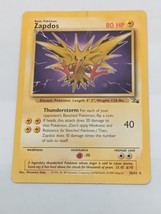 Zapdos 30/62 Rare Fossil Pokemon Card Vintage Unlimited Edition LP-NM WOTC - £7.49 GBP