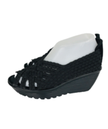 Skechers Memory Foam Black Woven 5.5 Shoes Comfort Walking Wedge Heels P... - £35.25 GBP