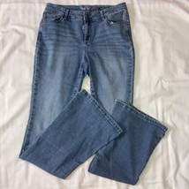 Flare Leg Style&amp;co Denim Jeans Womens Size 6P Mid Rise Pants Light Blue - £10.26 GBP