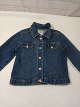 Old Navy Toddler Girls Jean Trucker Jacket 5T Dark Wash Cotton Blend Den... - $9.89