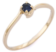 14K Yellow Gold Sapphire Ring - £105.51 GBP