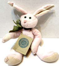 Vintage 1997 Boyds Bears and Friends Plush Stuffed Pink Bunny Rabbit with Tag 12 - £9.31 GBP