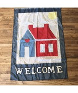 Vintage Summer Welcome Garden Flag Banner with Home Sun Nylon - £7.73 GBP