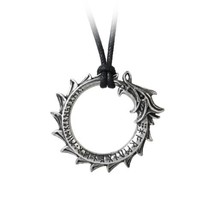 Alchemy Gothic P774  Jormungand Pendant  Necklace Antique Viking Sea Ser... - $26.99