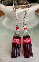 Brand New Coca Cola Resin Acrylic Bottle Earrings Unique Wonderful Gift  - $9.00