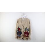 Vtg 90s Streetwear Womens L Christmas Bear Nature Mohair Blend Cardigan ... - $1,170.11 MXN
