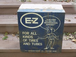Vintage E-Z Tire Repair Advertising Display Wall Cabinet - $183.15