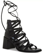 Steve Madden Black Leather Cherri Cherri30 Strappy Sandal size 9.5 New $139 - £27.59 GBP