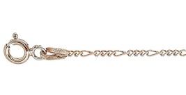 Rose Gold Plated Italian-made 1.5mm Solid 925 Silver Figaro Chain - €11,00 EUR - €13,98 EUR