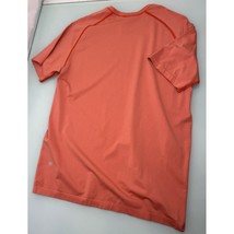 Lululemon Men Shirt Short Sleeve Orange Athleisure Workout Gym Stretch M... - $29.67