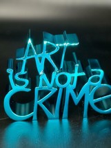 Mr.Brainwash &quot; Art È Non Un Crimine &quot; Blu Resina Scultura Mano Firmato E - £1,279.16 GBP