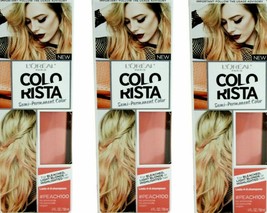 ( 3 ) L&#39;oreal Paris Colorista Semi-Permanent Color Peach #100 4 Oz Each SEALED - £15.50 GBP