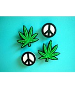 Clog Charm Shoe Plug Button Accessories For WristBand Marijuana Leaf Peace Sign - $10.99