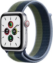 Apple Watch SE (GPS + Cellular, 44mm) - Silver Aluminum Case with Abyss ... - £390.51 GBP