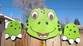 Green Turtle Fence Peeker Yard Art Garden Playground Pre-School Decoration - $115.00