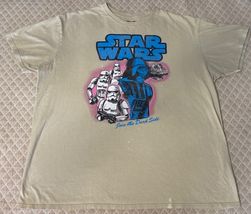 Star Wars "Join the Dark Side" Tan Vintage 100% Cotton T-Shirt Size XL - $9.98