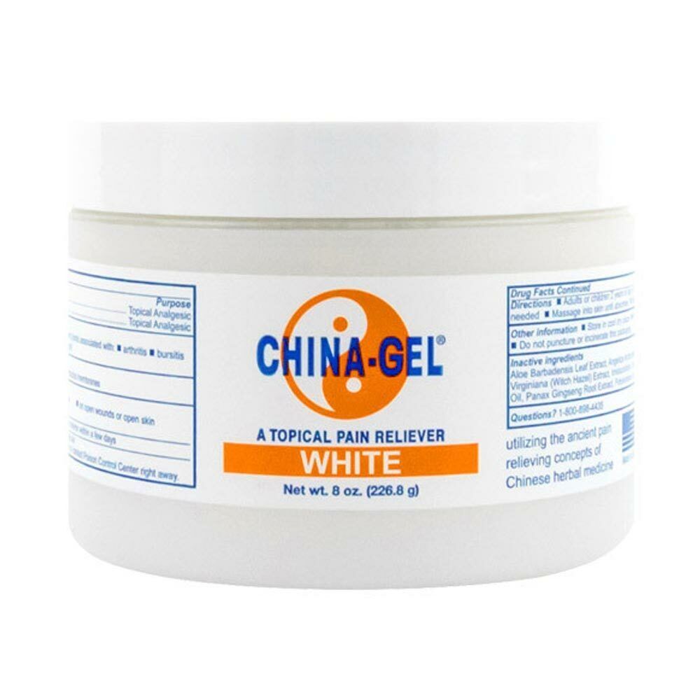 China-Gel 8oz Jar White Pain Reliever  Travel Size - $27.95