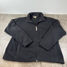 Vintage Woolrich Jacket Womens Xl Black Fleece Full Zip - $15.68
