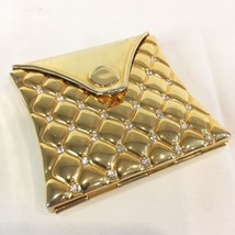 Vintage Adrienne Purse Compact limited edition Rhinestone Gold Tone Mirror - £19.22 GBP