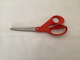 Fiskars Left Handed Scissors Red Handles Sharp Blades 8&quot; Nwot!! Euc!! - £11.19 GBP