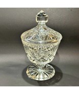 Lead Cut Crystal Glass Candy Dish Compote Nut Bowl Pedestal Footed w Lid... - £18.00 GBP